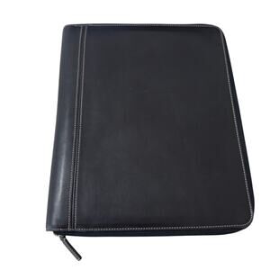 Coach 13" Leather Portfolio Document Case Black Clutch Bag Pc Business